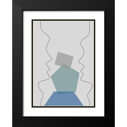 Shared Thought Black Modern Wood Framed Art Print with Double Matting by Ratcliffe, Tiffany