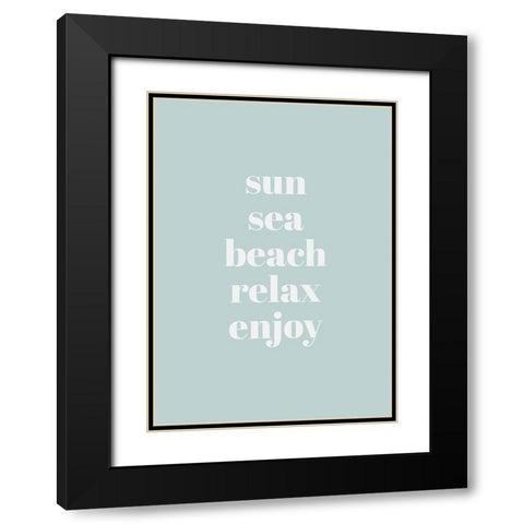 Relax-Enjoy Black Modern Wood Framed Art Print with Double Matting by Mi, Suki