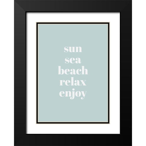 Relax-Enjoy Black Modern Wood Framed Art Print with Double Matting by Mi, Suki