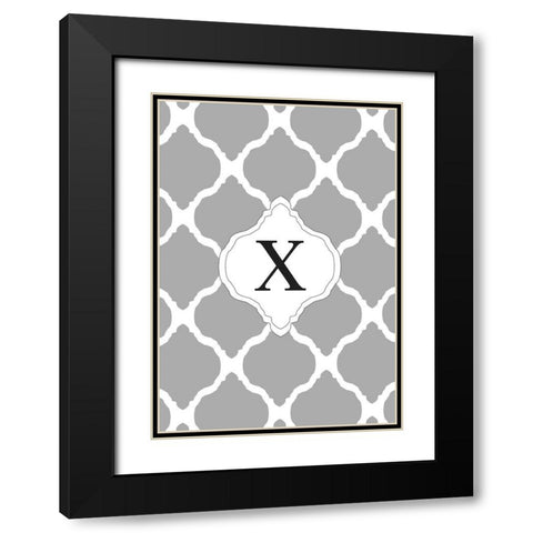 X Black Modern Wood Framed Art Print with Double Matting by Art Licensing Studio