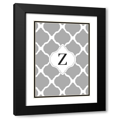 Z Black Modern Wood Framed Art Print with Double Matting by Art Licensing Studio
