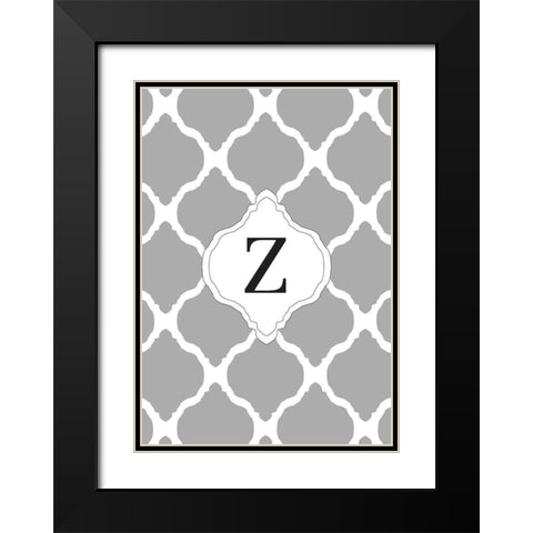 Z Black Modern Wood Framed Art Print with Double Matting by Art Licensing Studio