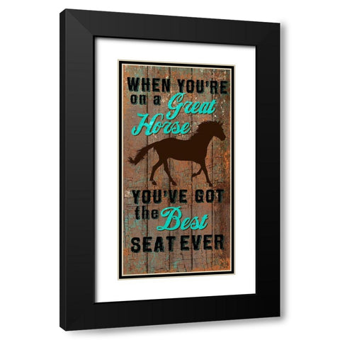 Best Horse Black Modern Wood Framed Art Print with Double Matting by Art Licensing Studio