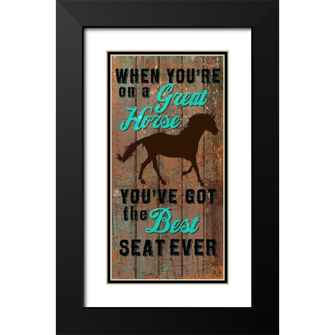 Best Horse Black Modern Wood Framed Art Print with Double Matting by Art Licensing Studio
