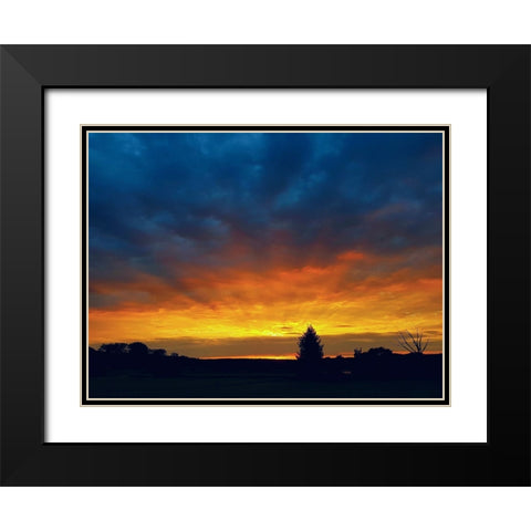 Sunset Black Modern Wood Framed Art Print with Double Matting by Heine, Ben