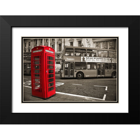 Telephone Black Modern Wood Framed Art Print with Double Matting by Heine, Ben