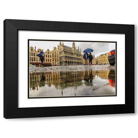 BEN08855 Black Modern Wood Framed Art Print with Double Matting by Heine, Ben