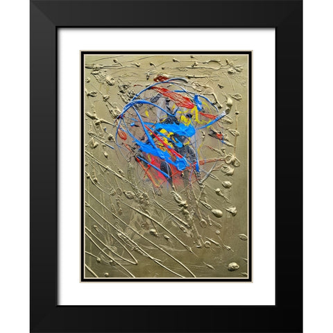 Blue Effusion Black Modern Wood Framed Art Print with Double Matting by Heine, Ben