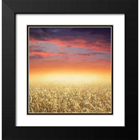 Glowing Black Modern Wood Framed Art Print with Double Matting by Heine, Ben