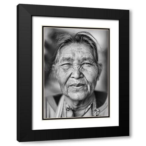 Lizu Woman 2 in Thailand - Ethnic Minority Black Modern Wood Framed Art Print with Double Matting by Heine, Ben