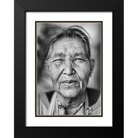 Lizu Woman 2 in Thailand - Ethnic Minority Black Modern Wood Framed Art Print with Double Matting by Heine, Ben