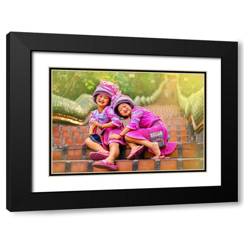 Thailand - 205 Black Modern Wood Framed Art Print with Double Matting by Heine, Ben