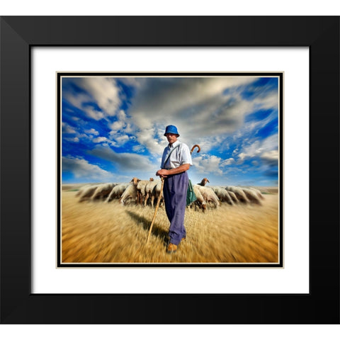 The Shephards Call Black Modern Wood Framed Art Print with Double Matting by Heine, Ben