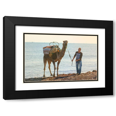 Tunisia 45 Black Modern Wood Framed Art Print with Double Matting by Heine, Ben