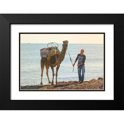 Tunisia 45 Black Modern Wood Framed Art Print with Double Matting by Heine, Ben