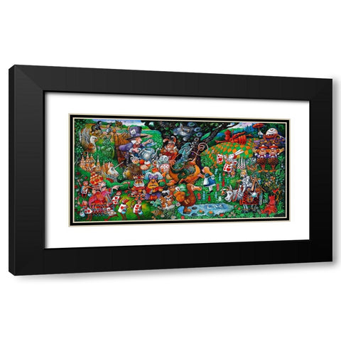 Alice Black Modern Wood Framed Art Print with Double Matting by Bell, Bill