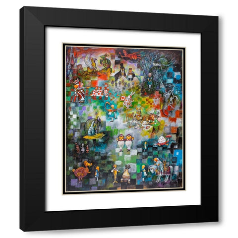 Alice Black Modern Wood Framed Art Print with Double Matting by Bell, Bill