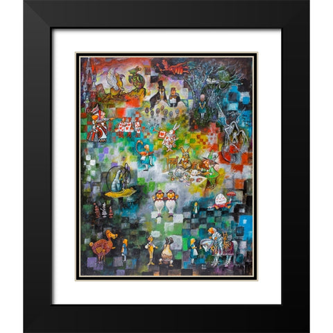 Alice Black Modern Wood Framed Art Print with Double Matting by Bell, Bill