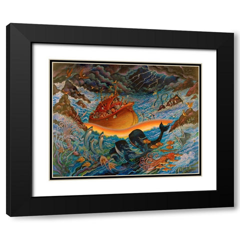 2 Black Modern Wood Framed Art Print with Double Matting by Bell, Bill