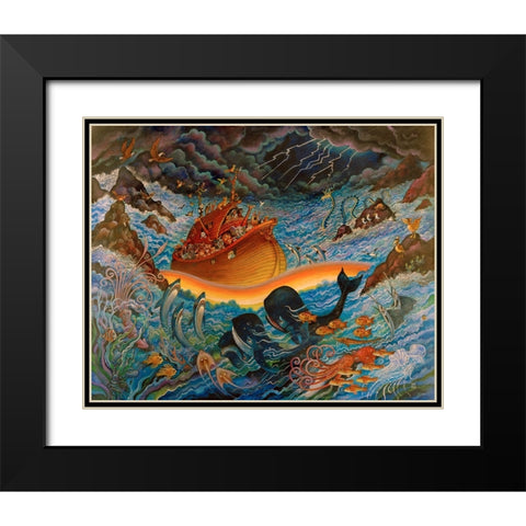 2 Black Modern Wood Framed Art Print with Double Matting by Bell, Bill