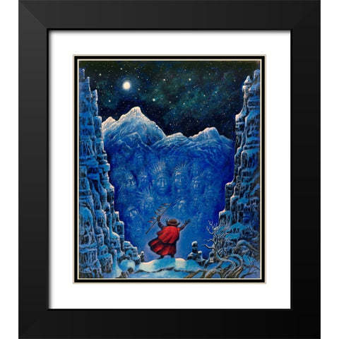 7 Black Modern Wood Framed Art Print with Double Matting by Bell, Bill