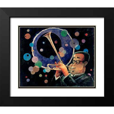 Dizzy Black Modern Wood Framed Art Print with Double Matting by Bell, Bill