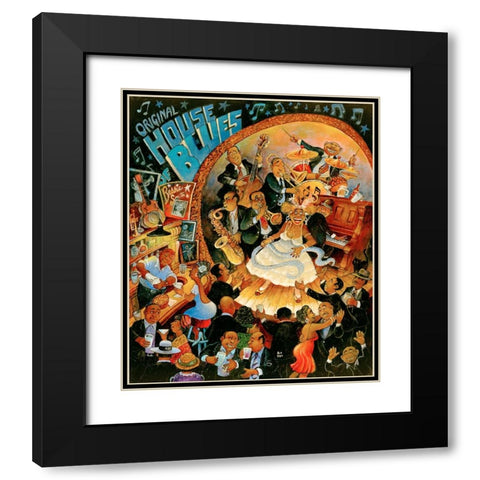 Original House of Blues Black Modern Wood Framed Art Print with Double Matting by Bell, Bill