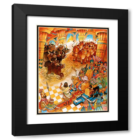 30 Black Modern Wood Framed Art Print with Double Matting by Bell, Bill