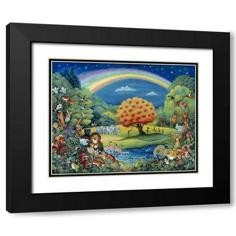 Eden Black Modern Wood Framed Art Print with Double Matting by Bell, Bill