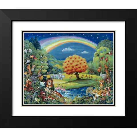 Eden Black Modern Wood Framed Art Print with Double Matting by Bell, Bill