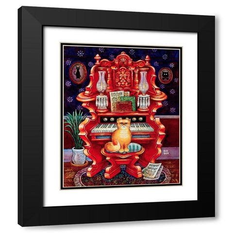 Malcomn Black Modern Wood Framed Art Print with Double Matting by Bell, Bill