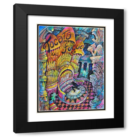 Tocatat and Fugue Black Modern Wood Framed Art Print with Double Matting by Bell, Bill