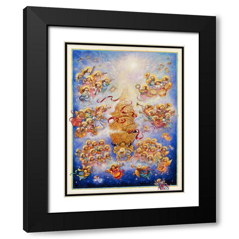A Symphony Of Angels Black Modern Wood Framed Art Print with Double Matting by Bell, Bill
