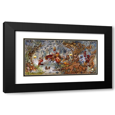 In Search Of Dragons Black Modern Wood Framed Art Print with Double Matting by Bell, Bill