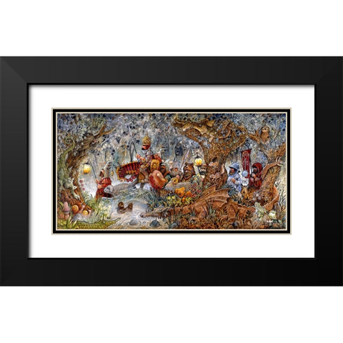 In Search Of Dragons Black Modern Wood Framed Art Print with Double Matting by Bell, Bill