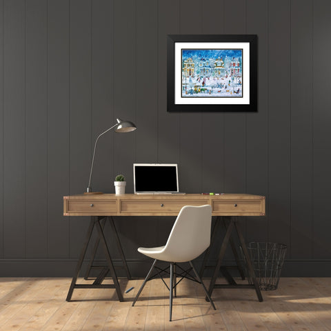 Wintertime Black Modern Wood Framed Art Print with Double Matting by Bell, Bill