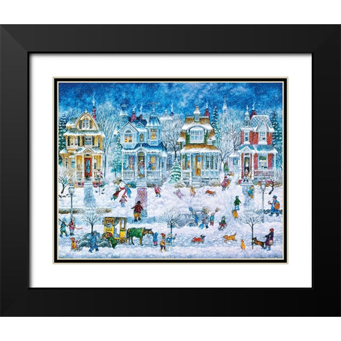 Wintertime Black Modern Wood Framed Art Print with Double Matting by Bell, Bill
