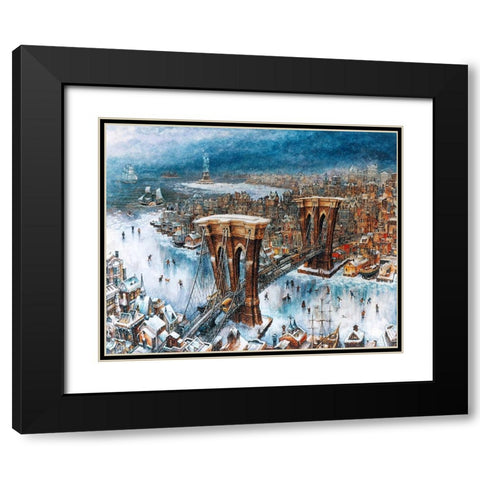 Winter Of 88 Black Modern Wood Framed Art Print with Double Matting by Bell, Bill