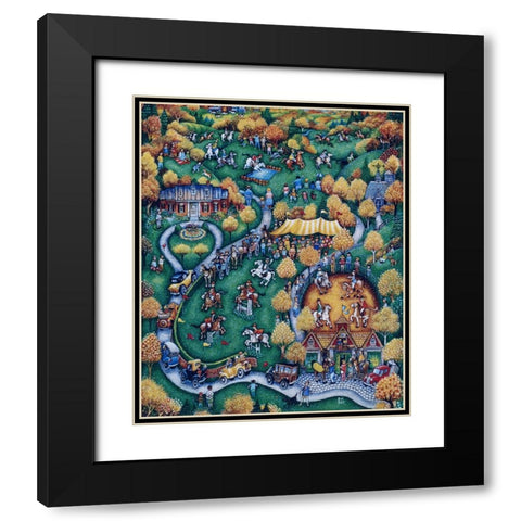 Horse Show Black Modern Wood Framed Art Print with Double Matting by Bell, Bill