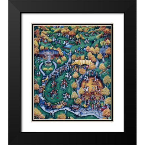 Horse Show Black Modern Wood Framed Art Print with Double Matting by Bell, Bill