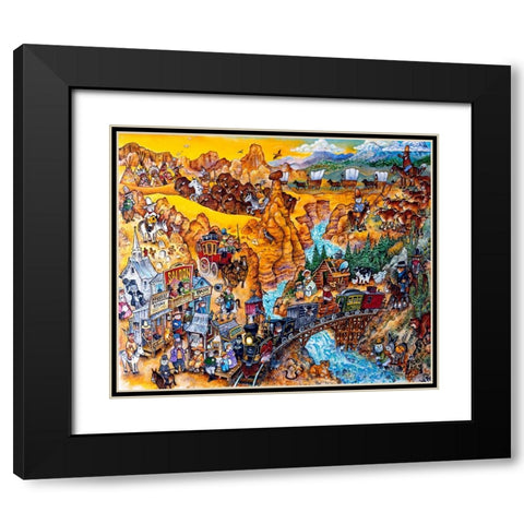 How The West Was Won Black Modern Wood Framed Art Print with Double Matting by Bell, Bill