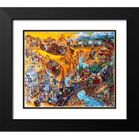 How The West Was Won Black Modern Wood Framed Art Print with Double Matting by Bell, Bill