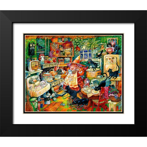 Witchin Kitchen  Black Modern Wood Framed Art Print with Double Matting by Bell, Bill