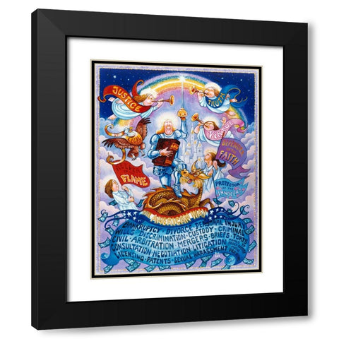 The Lawyer Black Modern Wood Framed Art Print with Double Matting by Bell, Bill