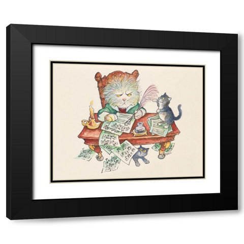 The Musician Black Modern Wood Framed Art Print with Double Matting by Bell, Bill