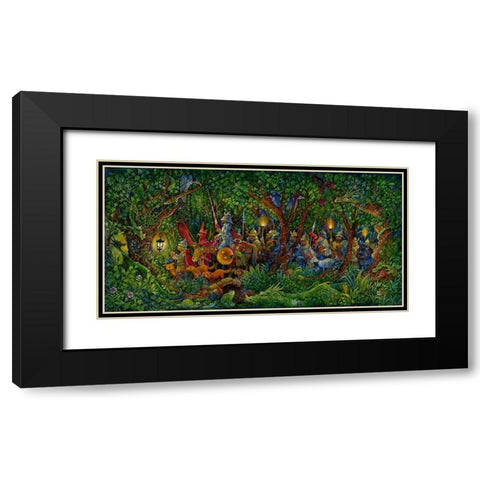 The Dragon Hunters Black Modern Wood Framed Art Print with Double Matting by Bell, Bill
