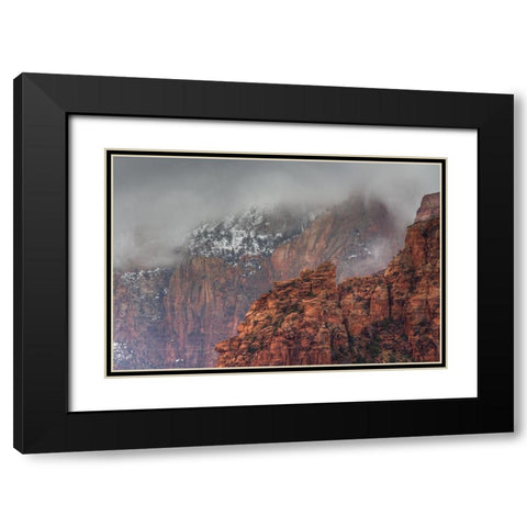 Behind The Veil Black Modern Wood Framed Art Print with Double Matting by Sherrell, Bill