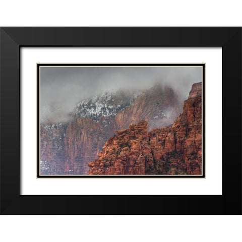 Behind The Veil Black Modern Wood Framed Art Print with Double Matting by Sherrell, Bill