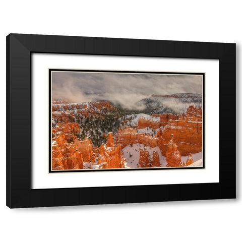 Hoodoos And Lightplay Black Modern Wood Framed Art Print with Double Matting by Sherrell, Bill