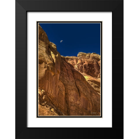 Towering Moon Black Modern Wood Framed Art Print with Double Matting by Sherrell, Bill